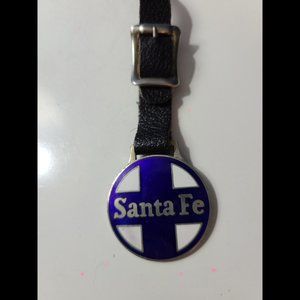 Santa Fe Railroad Train Logo A Classic Issue Vintage Watch Fob